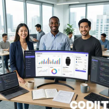 E-commerce software development team building an online store platform