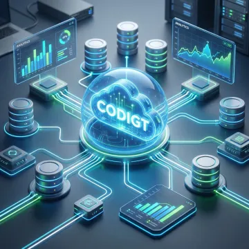 Illustration of a scalable data pipeline architecture with interconnected systems