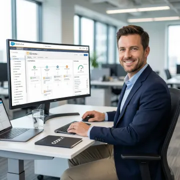 Salesforce Marketing Cloud consultant working on marketing automation dashboard