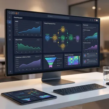 SaaS and fintech application interface design with AI features
