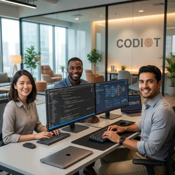 AI-powered software development team collaborating on product delivery