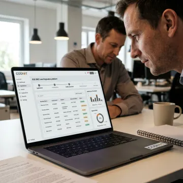 Digital loan origination dashboard for SMEs