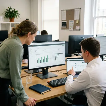 Data analytics dashboard with business insights