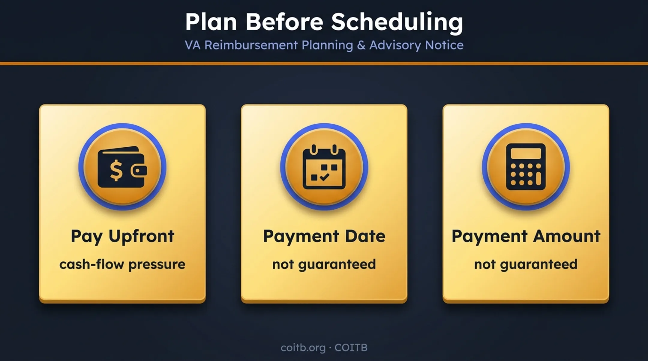 Three GI Bill reimbursement cash flow risks before scheduling an exam