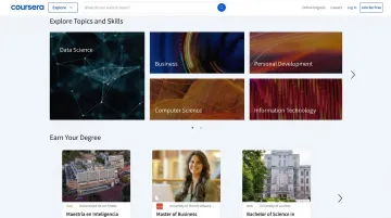 Coursera university-partnered online learning platform course catalog interface screenshot