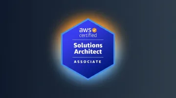AWS certification badge and cloud solutions architect credential official imagery