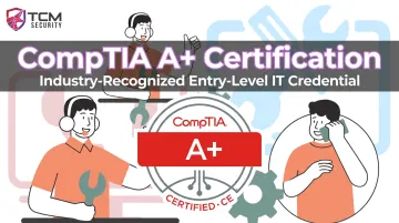 CompTIA A+ certification badge recognized by IT support employers nationwide