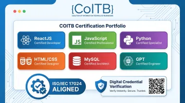 COITB ISO 17024-aligned software engineering certification digital badge and credential overview