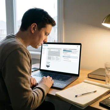 UX design certificate candidate studying online