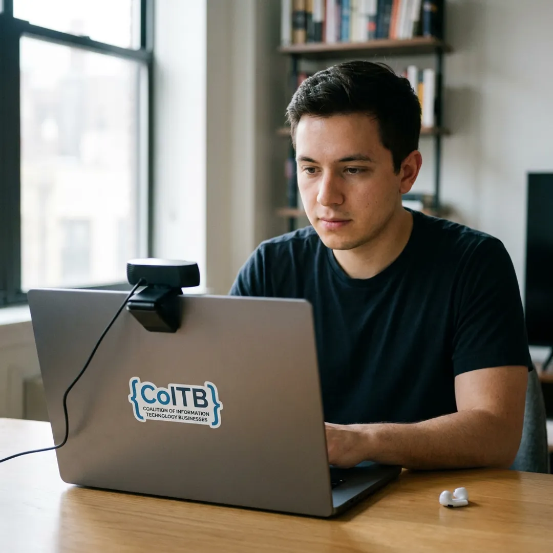 Candidate taking online Python certification exam