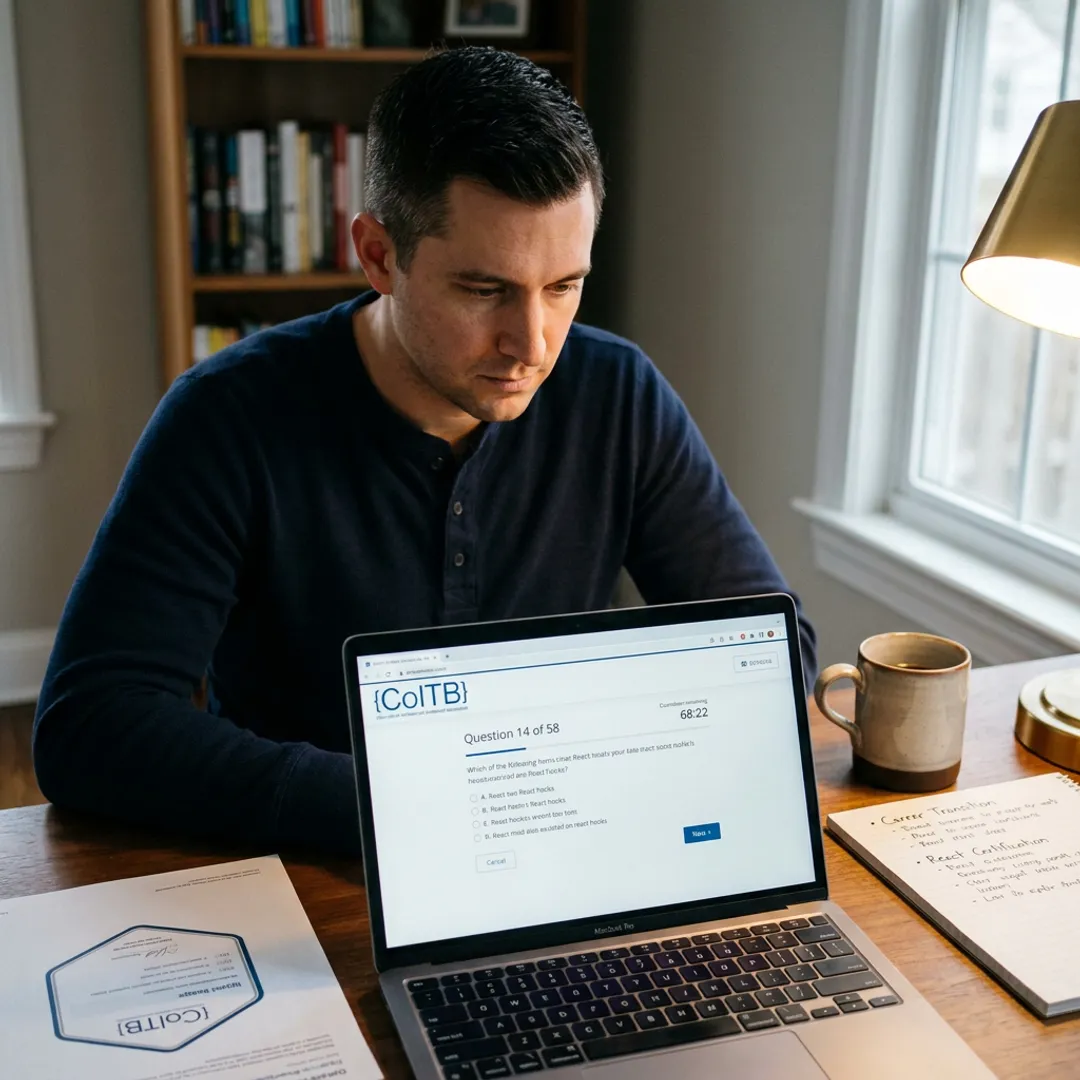 Veteran completing a virtual IT certification program