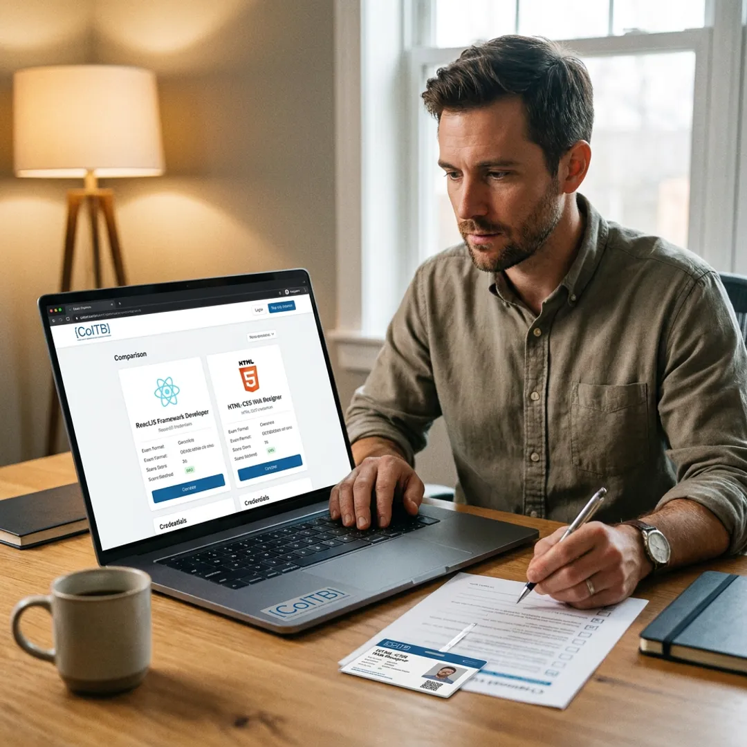 Online certification candidate reviewing coding audit program options