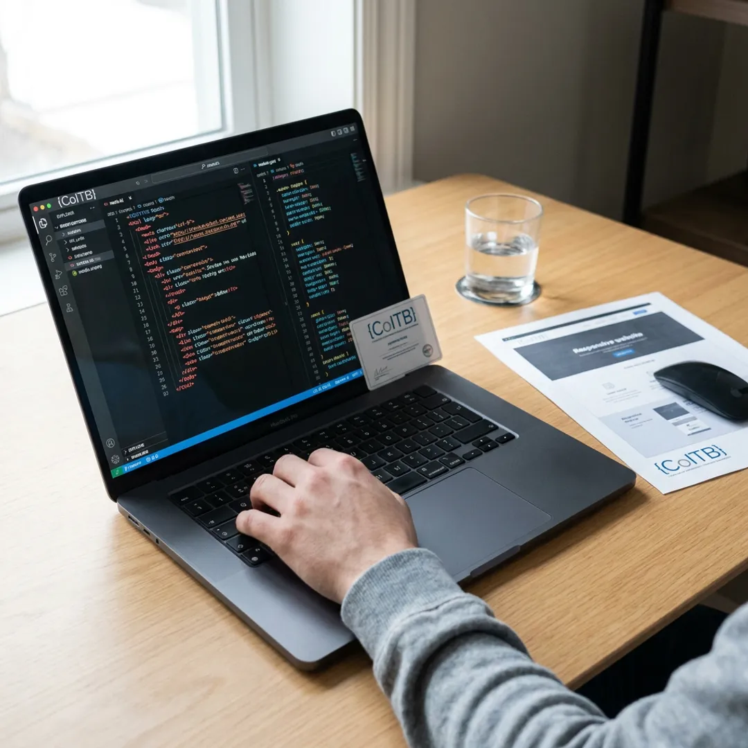 Online HTML and CSS certification on laptop