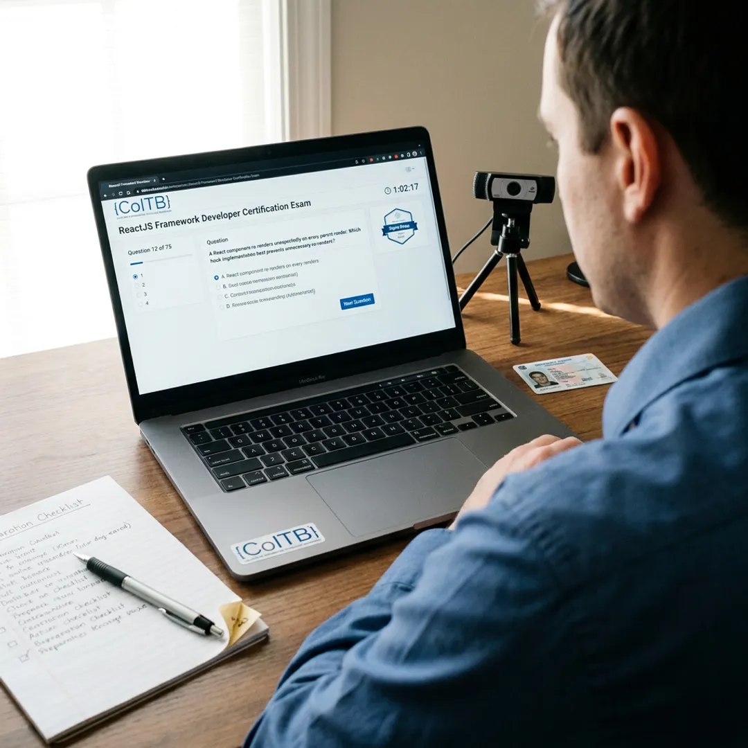 Candidate scheduling an online AI certification exam