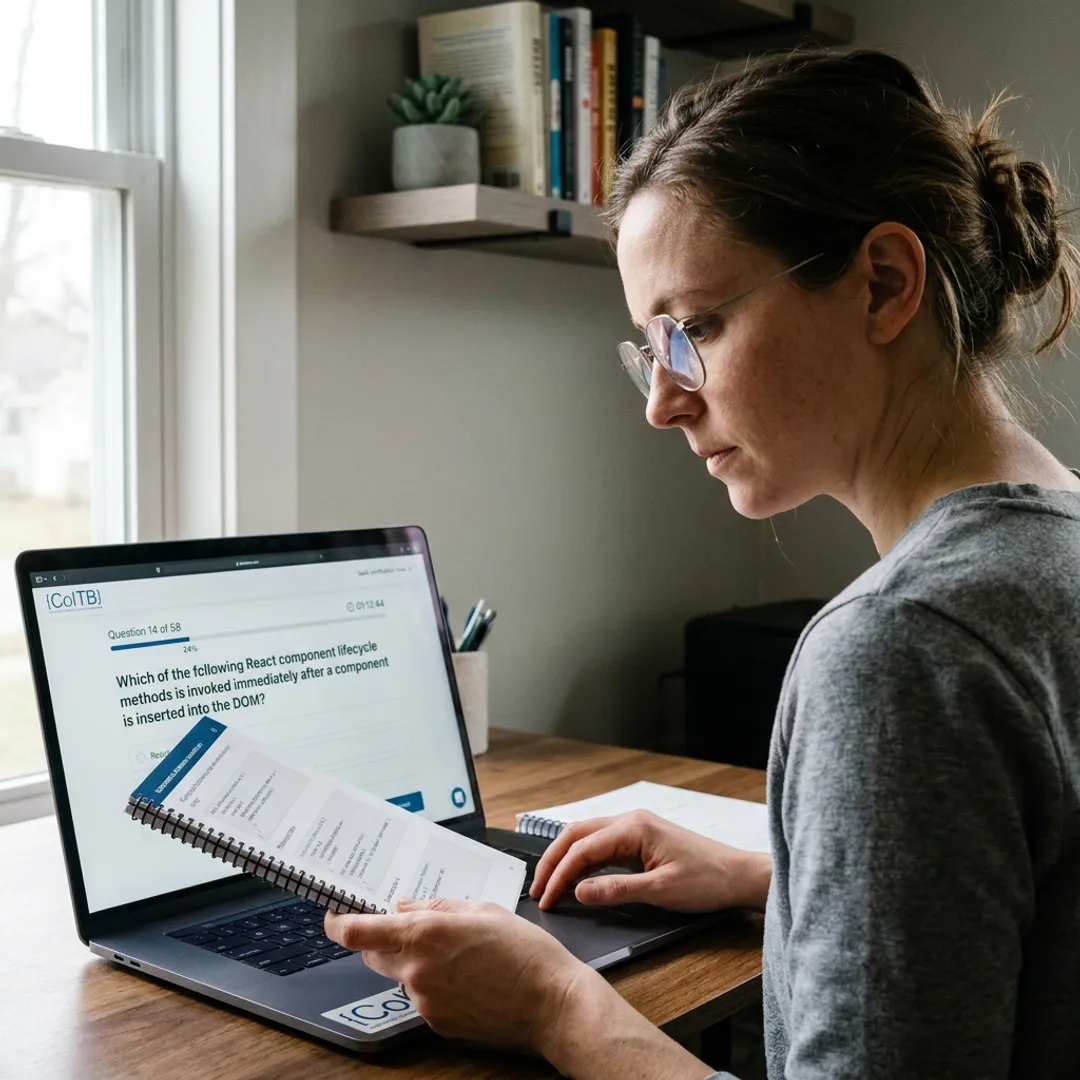Online certification candidate reviewing coding program options