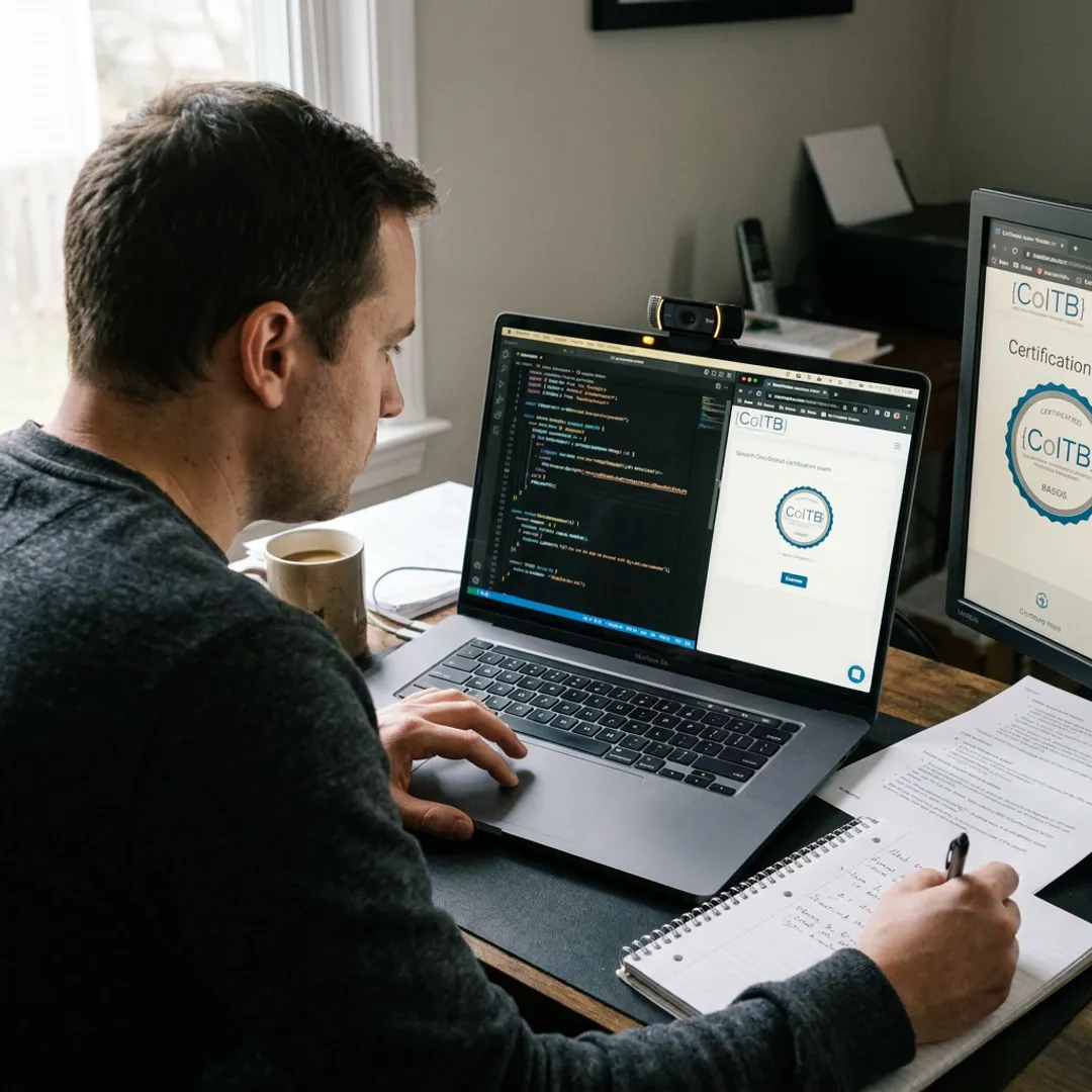 Developer preparing for JavaScript certification