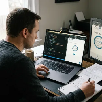 Developer preparing for JavaScript certification