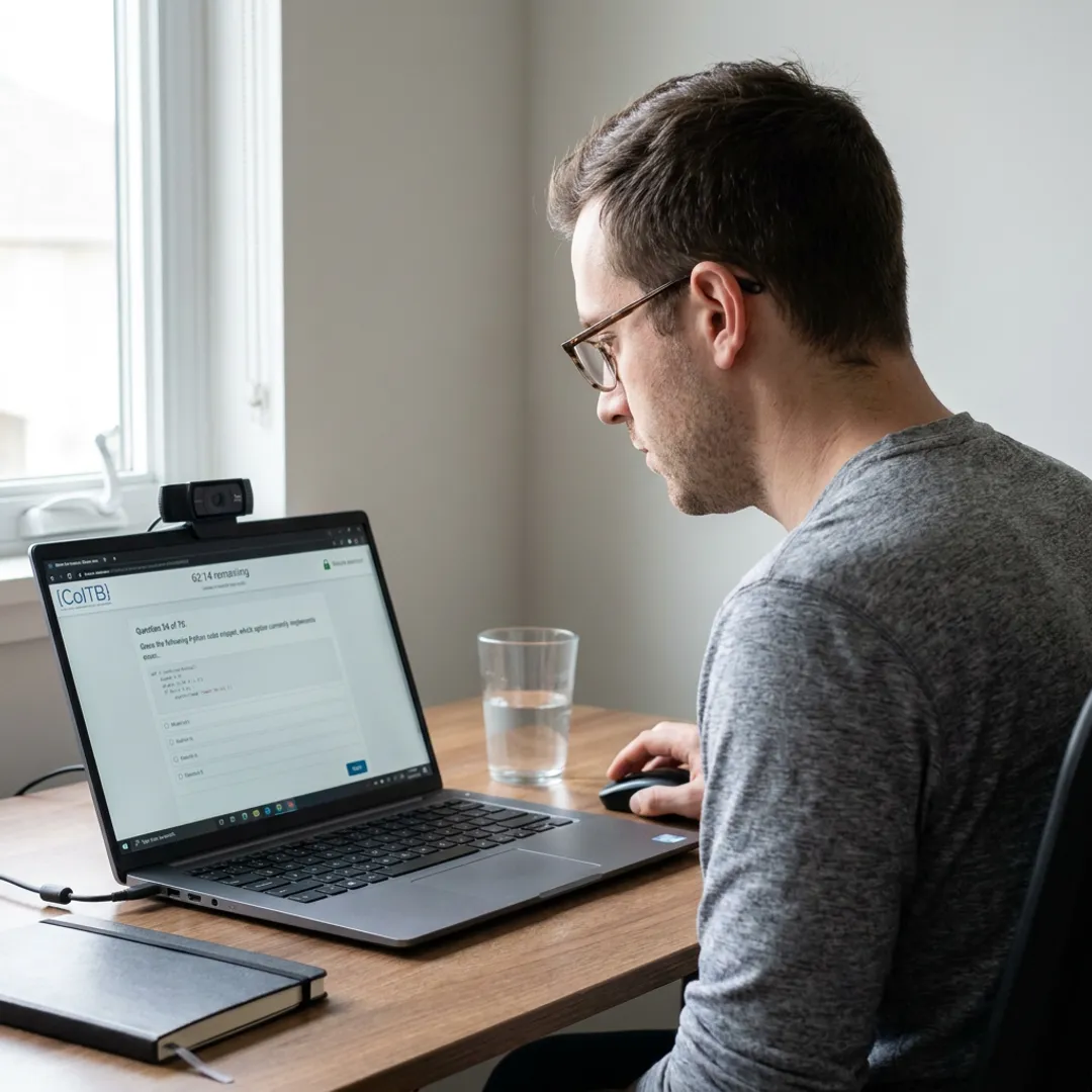 IT professional earning an online certification in the USA