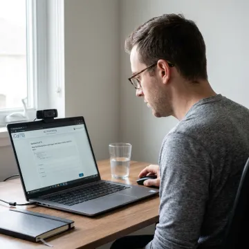IT professional earning an online certification in the USA