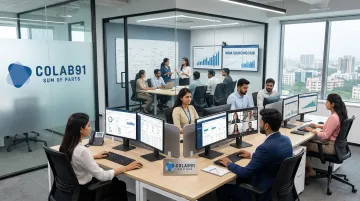 Colab91 India-based offshore sourcing team collaborating with onshore procurement function
