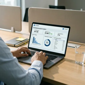 Procurement dashboard for food and beverage spend