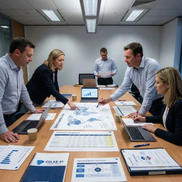 GCC strategy team reviewing offshore location analysis