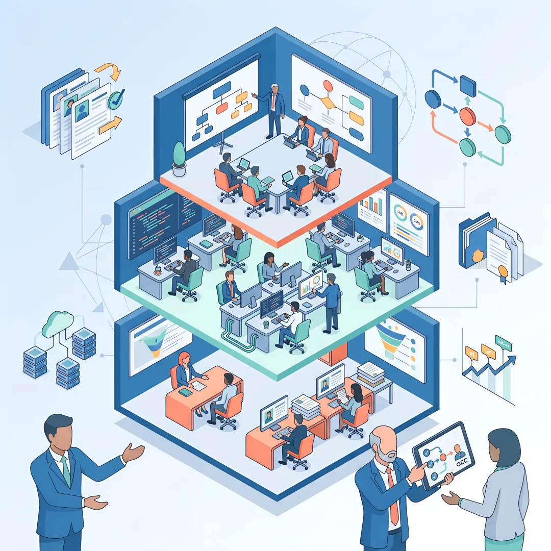 Consultants mapping a GCC setup process