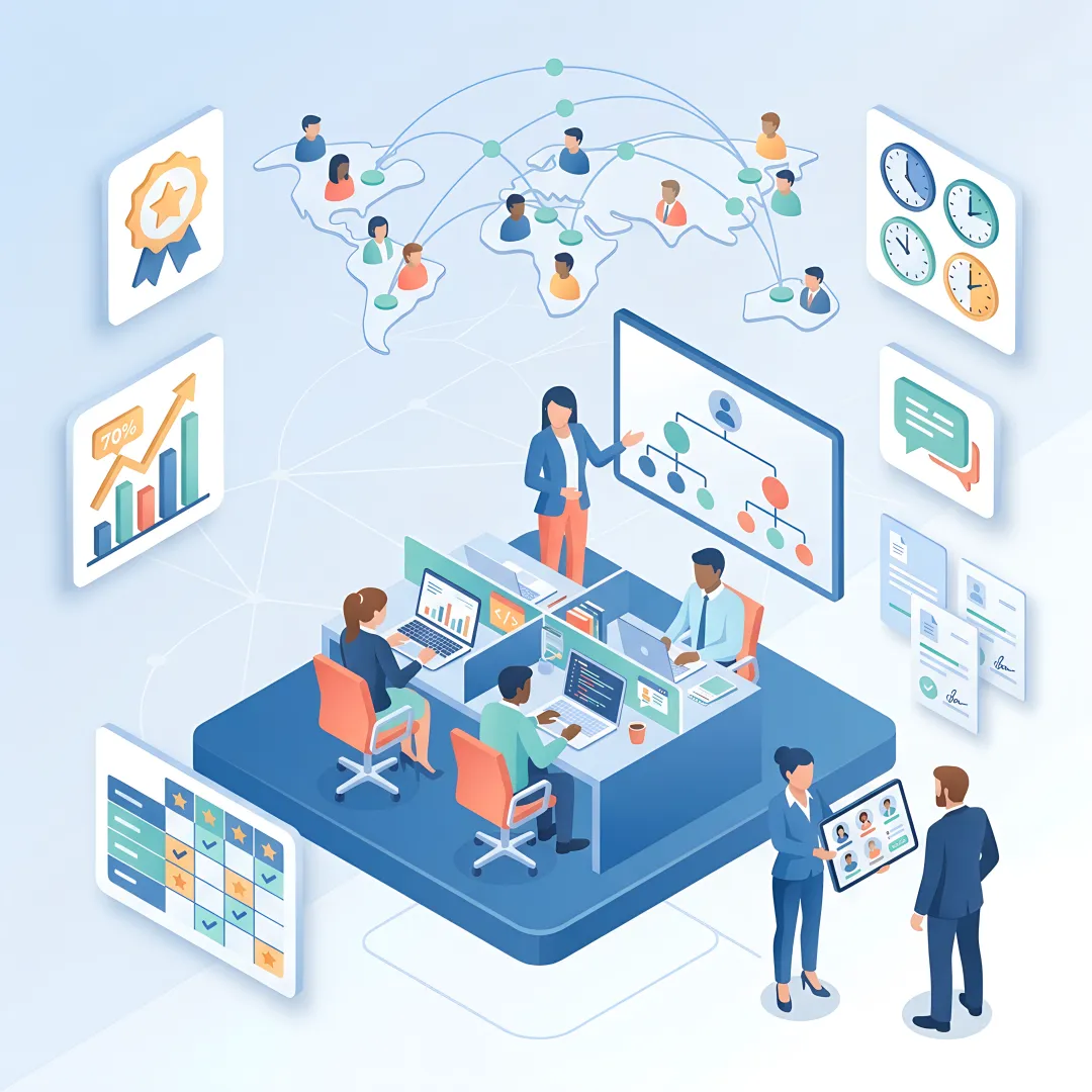 Consultants mapping an offshore recruitment process