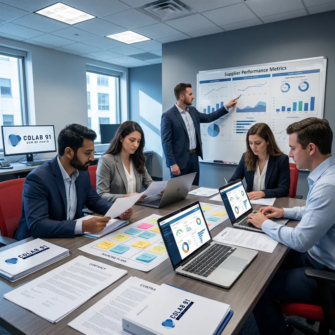 Procurement operations team reviewing spend analytics