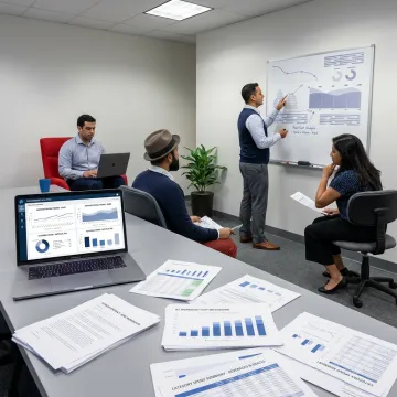 Food and beverage procurement team reviewing supplier data
