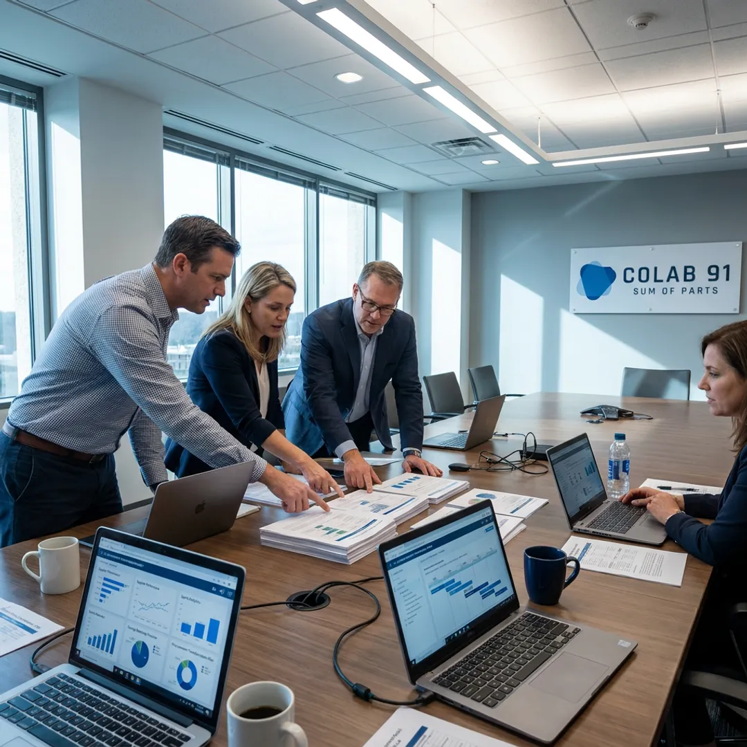 Procurement transformation consultants reviewing spend strategy