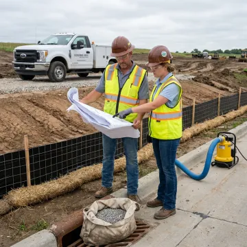 Stormwater control consultation on a construction site