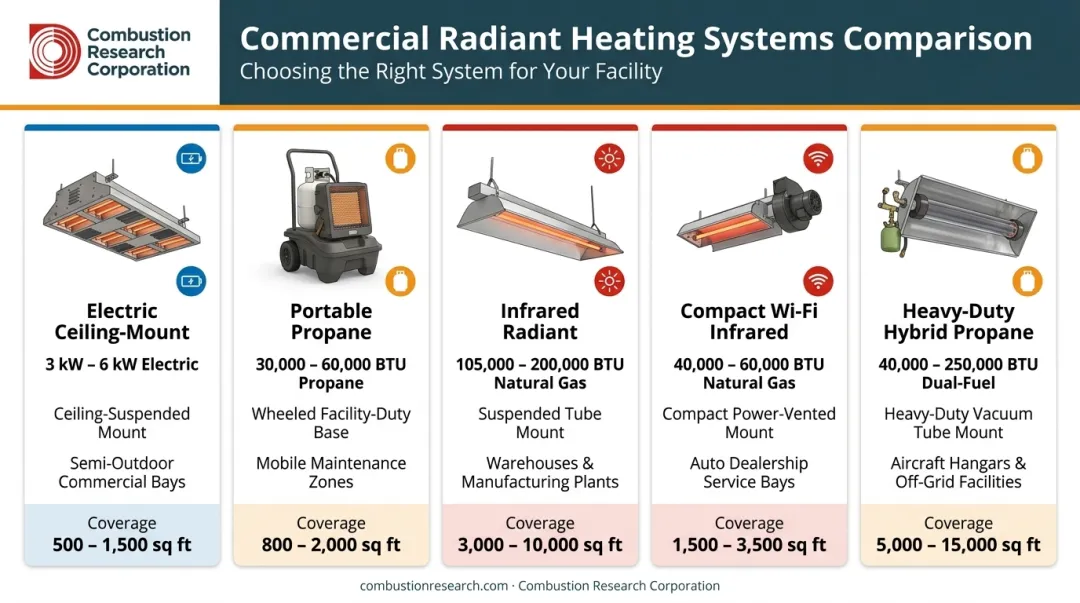 Comparison of five best-tested garage heater types for 2026
