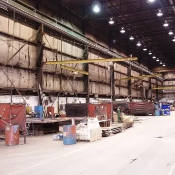 Gas radiant tube heaters in an industrial facility