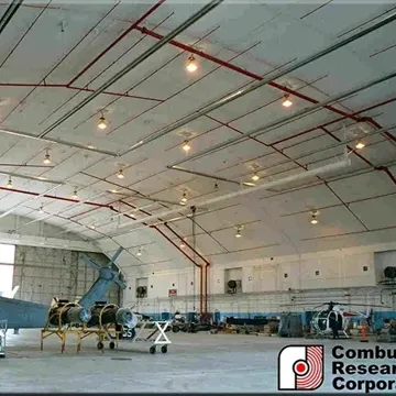 Radiant infrared heaters in a high-bay warehouse