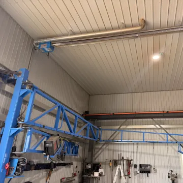 Engineer reviewing commercial infrared heating layout