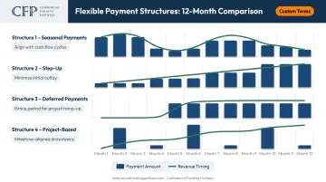 Equipment lease payment structure options including seasonal step-up deferred and project-based schedules