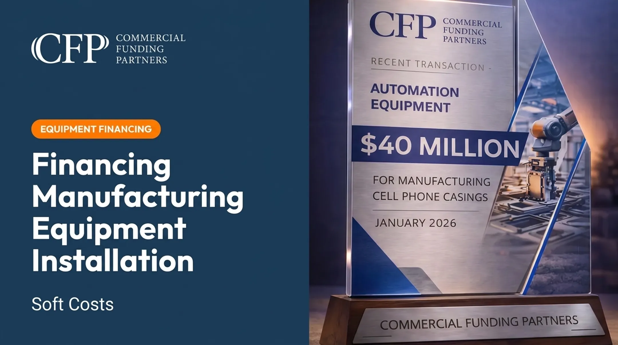 Financing Manufacturing Equipment Installation & Soft Costs