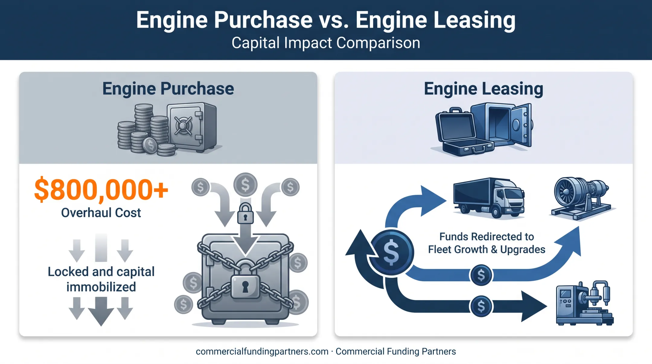 Capital preservation benefits of jet engine leasing versus outright purchase