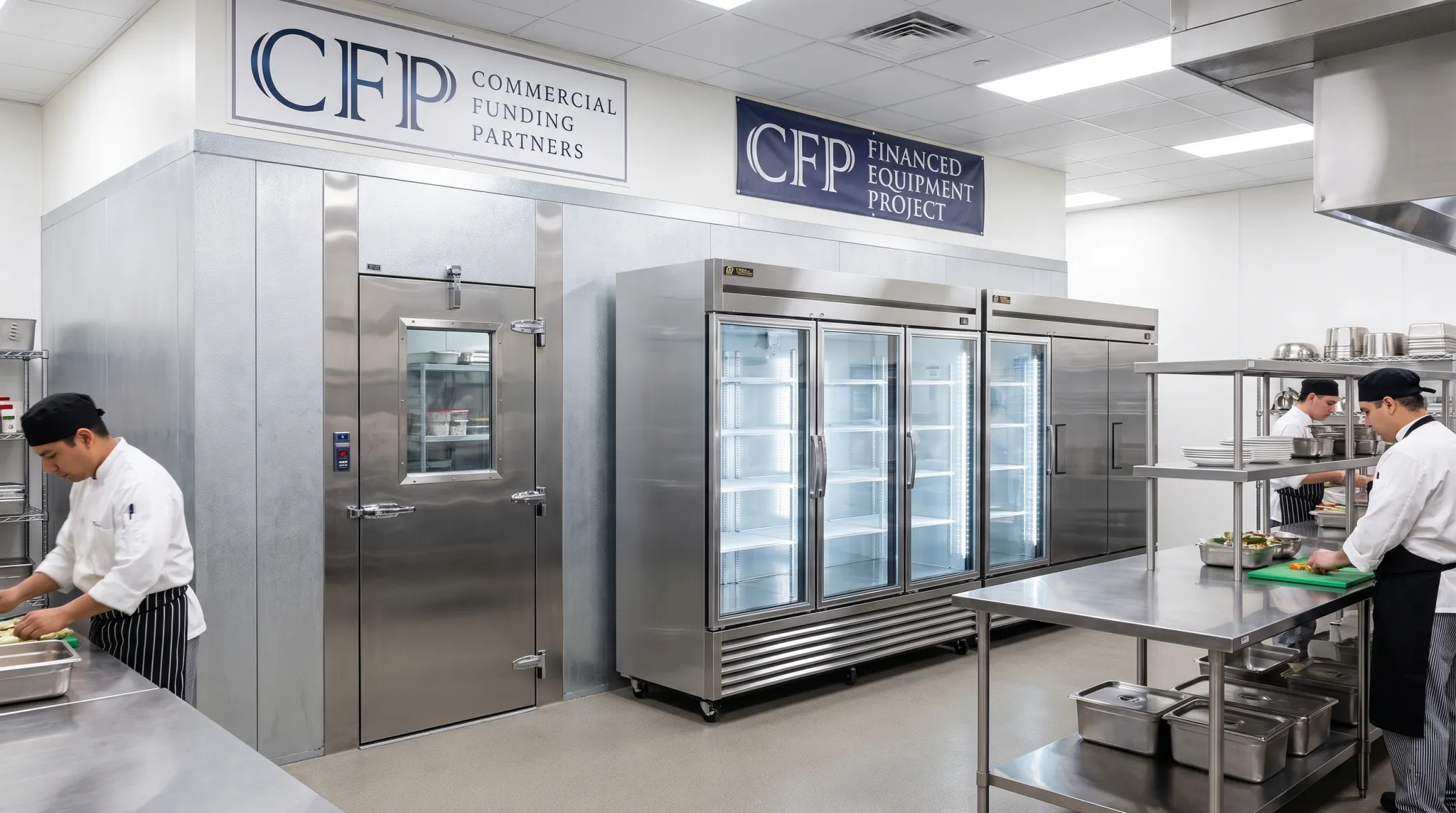 Commercial kitchen walk-in cooler installation for multi-location restaurant buildout