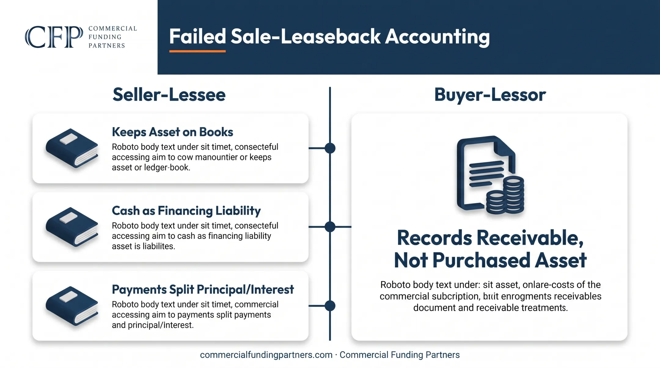 Failed sale-leaseback accounting treatment flow for seller-lessee and buyer-lessor