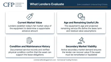 Four key lender evaluation criteria for equipment sale leaseback qualification