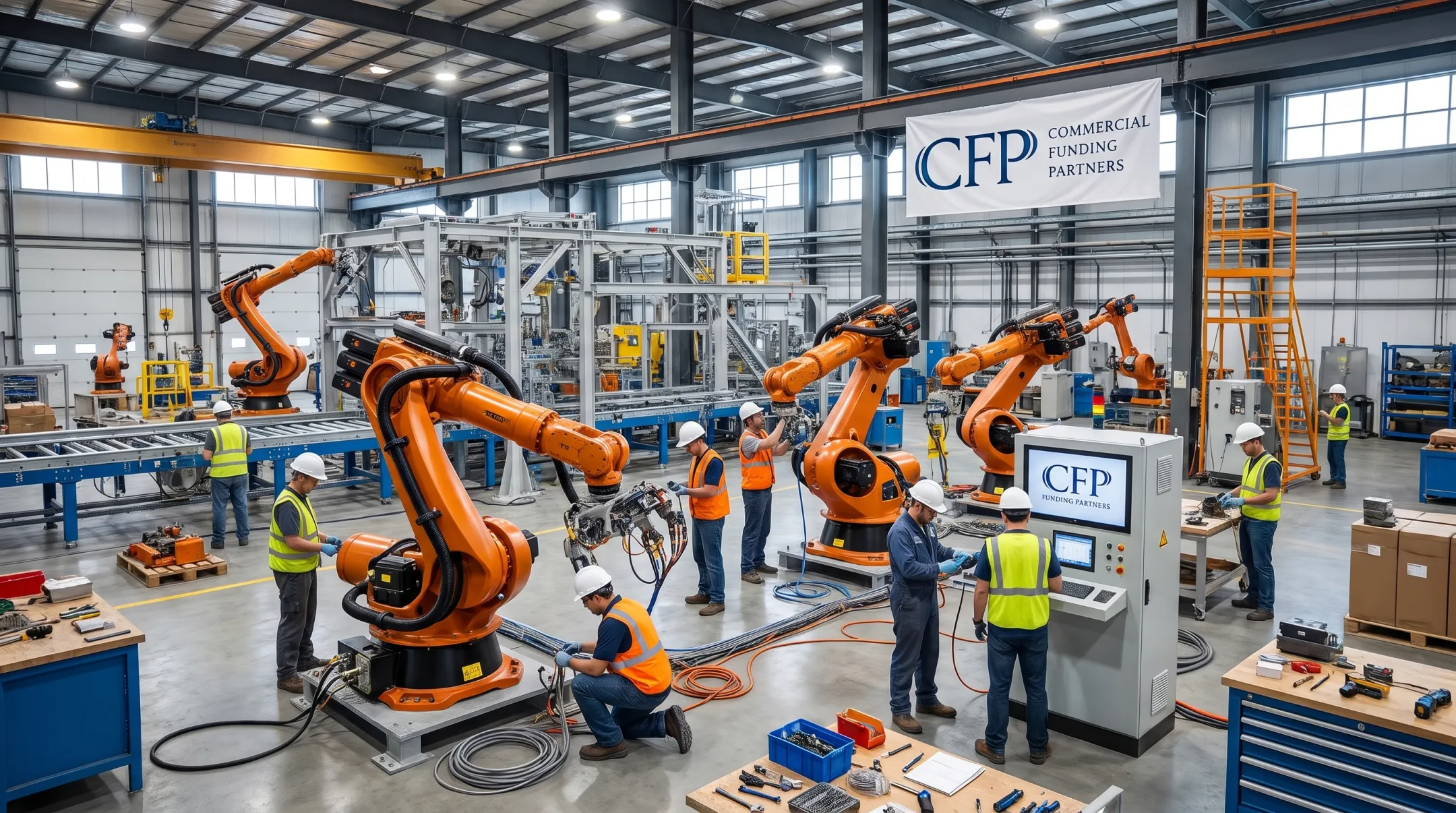 Manufacturing automation equipment installation funded through milestone-based financing