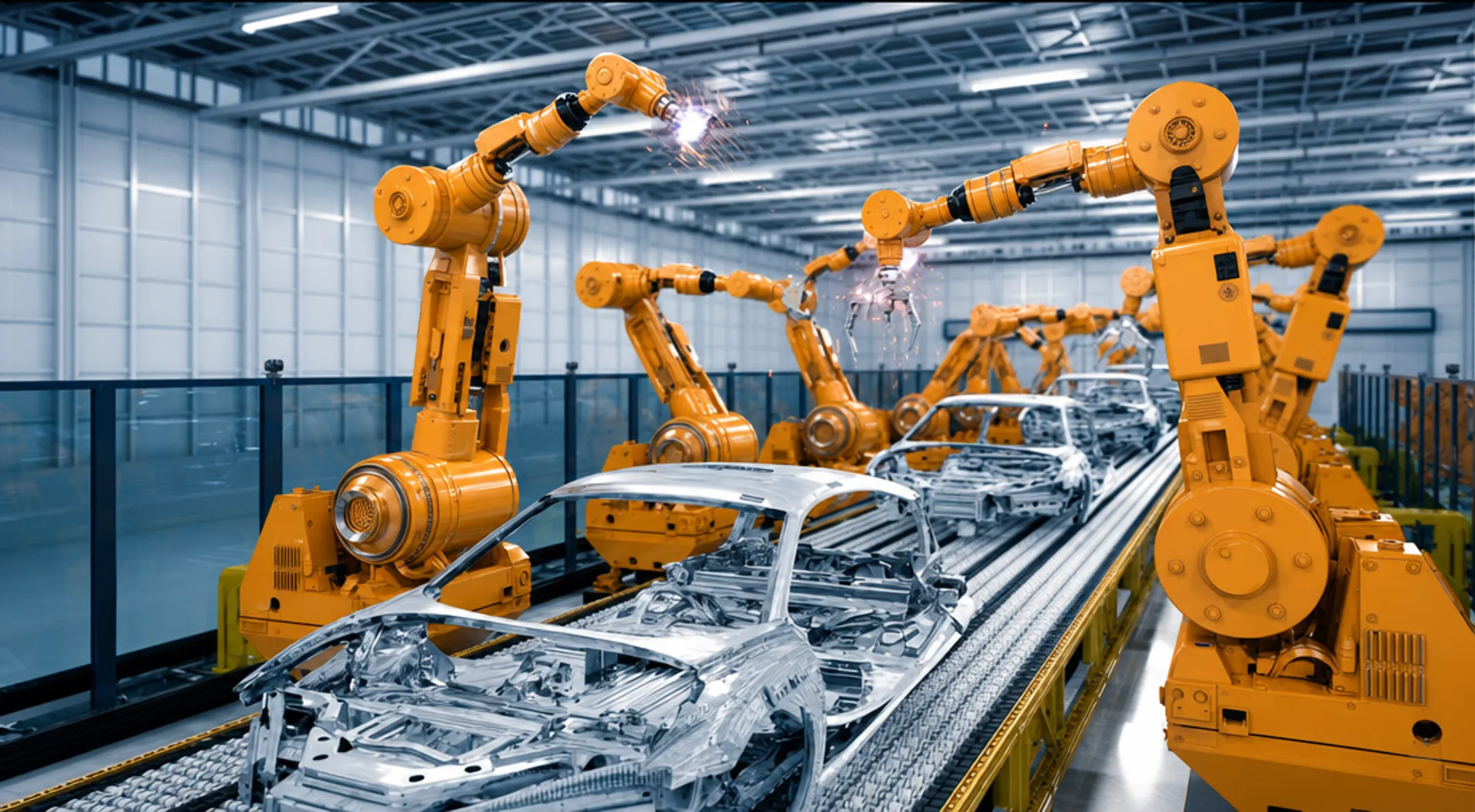 Robotic manufacturing systems used in large-scale automation equipment leases