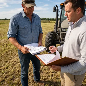 New rancher reviewing tractor financing options