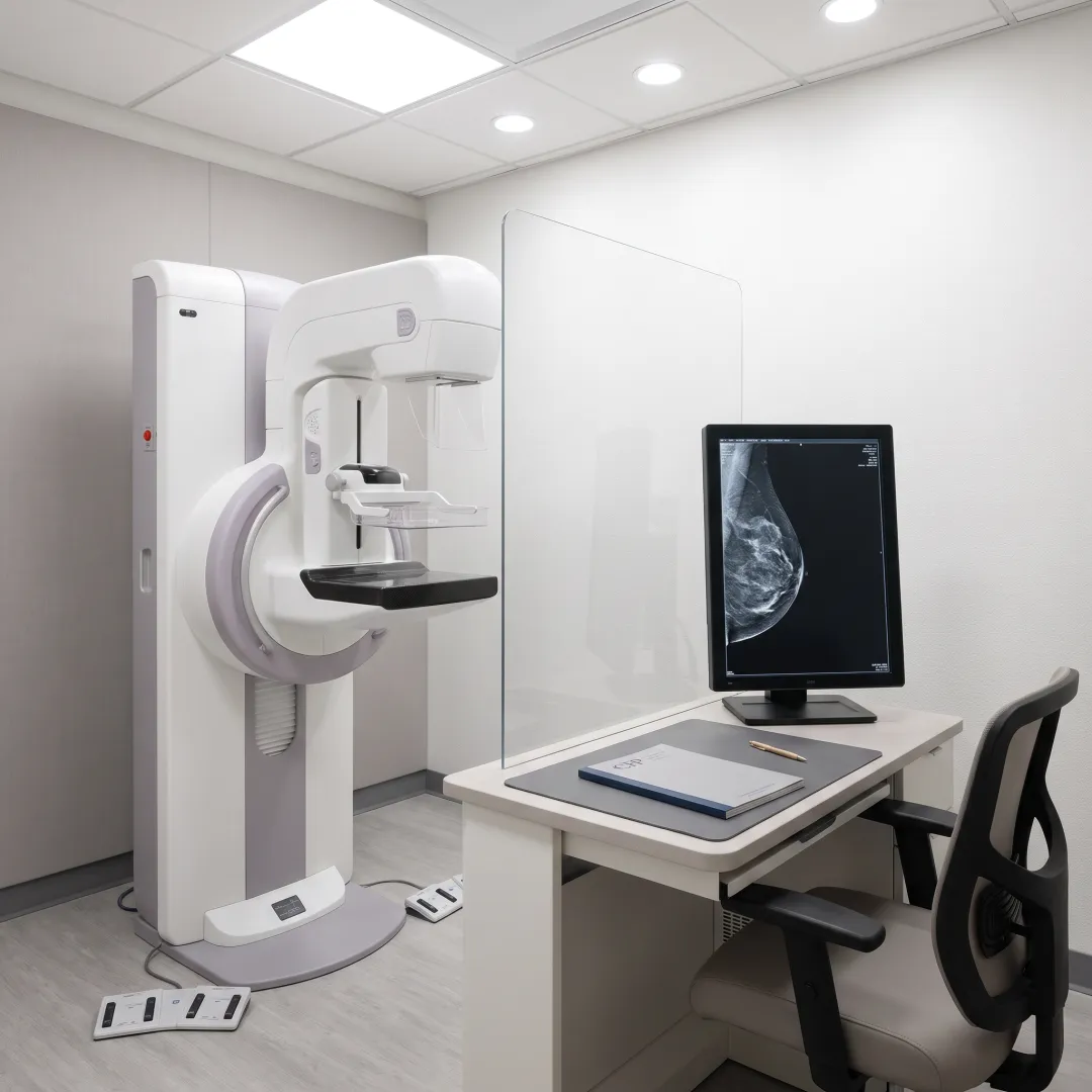 Mammography equipment in a modern diagnostic imaging room