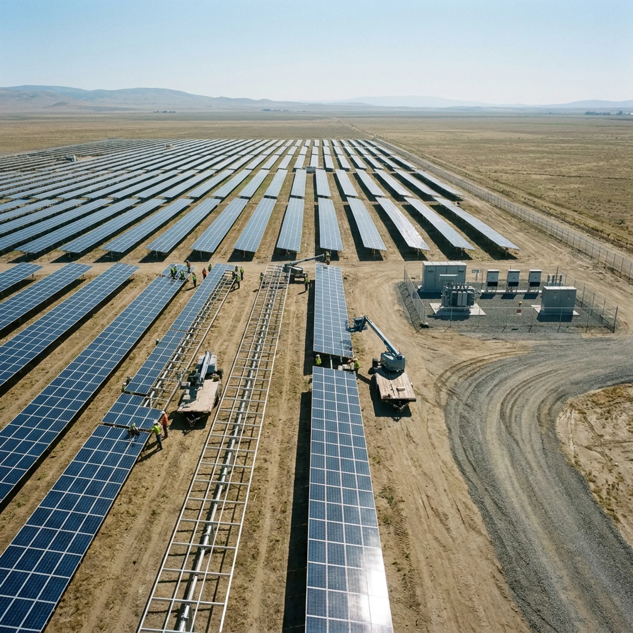 Utility-scale solar farm under development