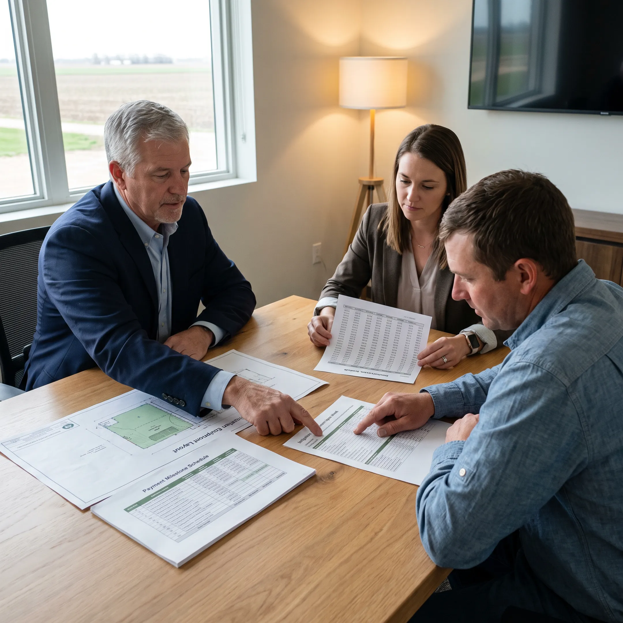 Financing consultation for agricultural irrigation equipment