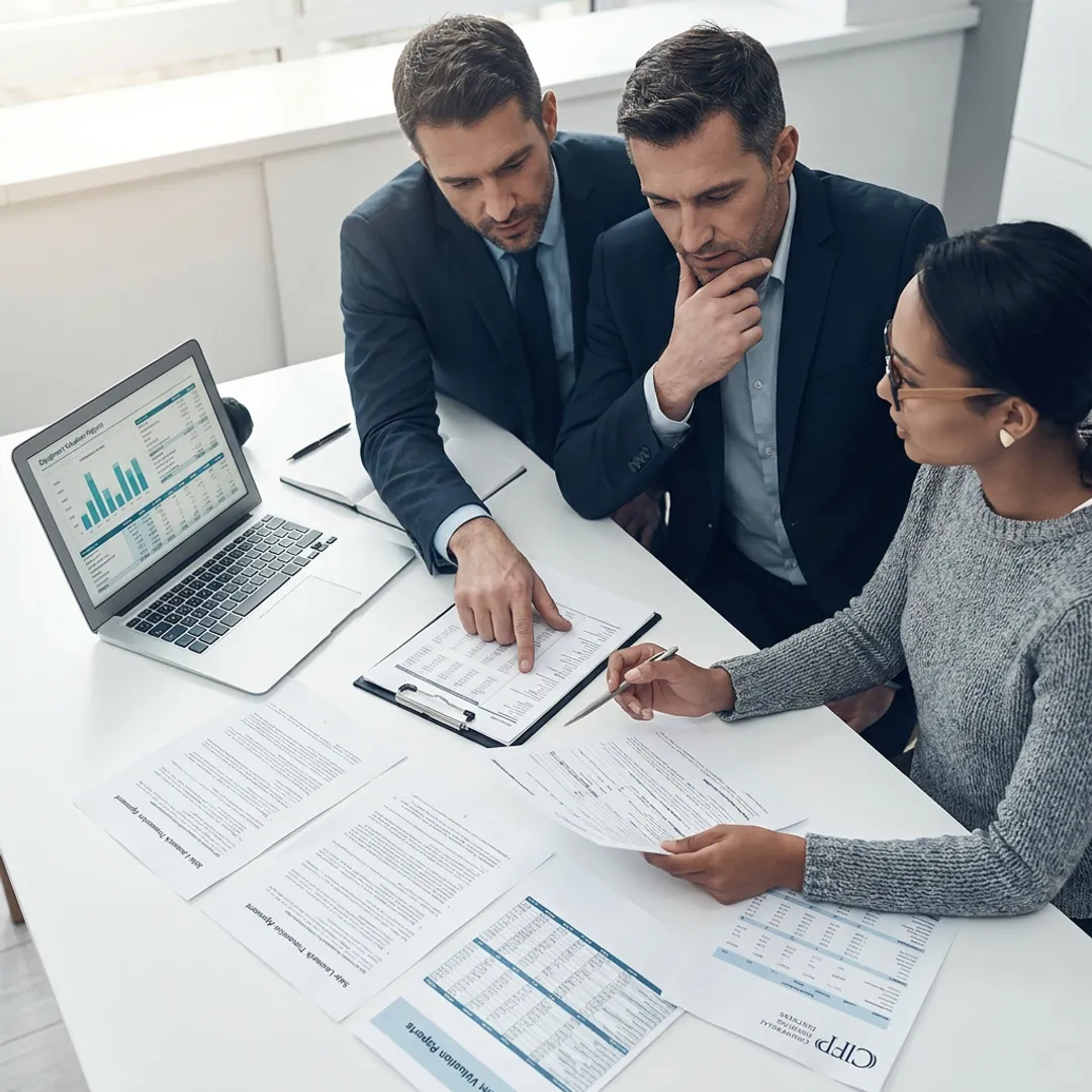 Business leaders discussing sale-leaseback financing