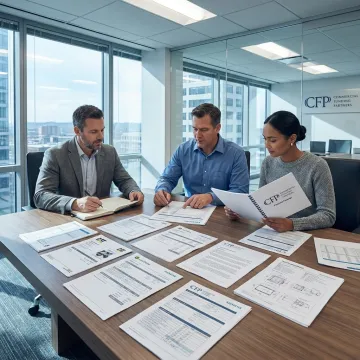 Finance team reviewing manufacturing equipment funding documents
